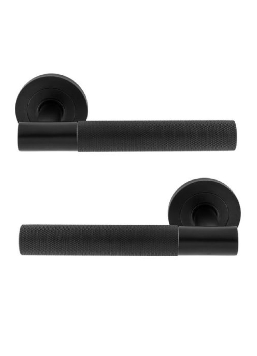 Eurospec Galaxy Lever On Sprung Screw-On Round Rose SWL1171MB Matt Black