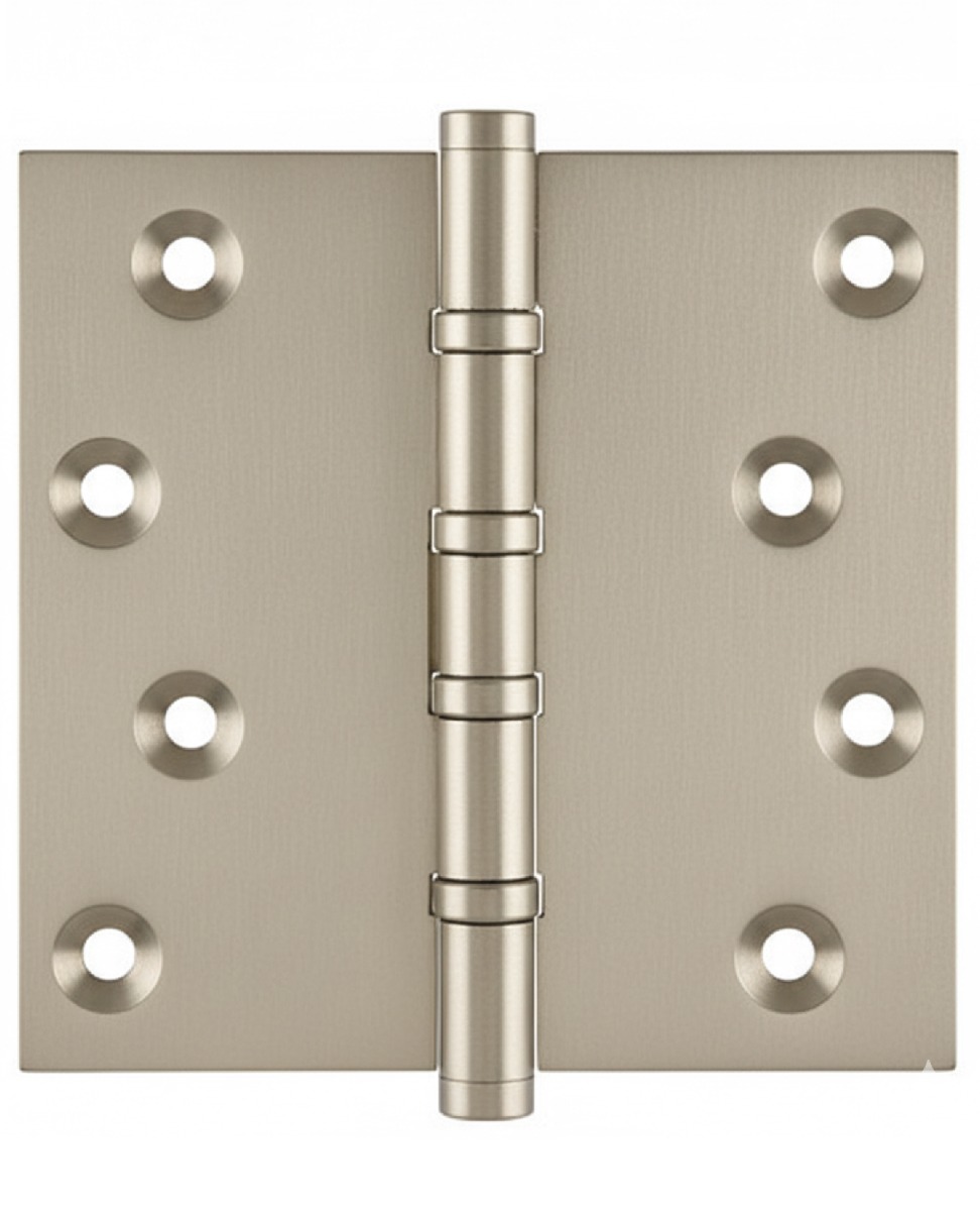 Simonswerk P1560 Ball Race Brass Butt Projection Hinges 100mm x 100mm c/w Screws Pearl Nickel