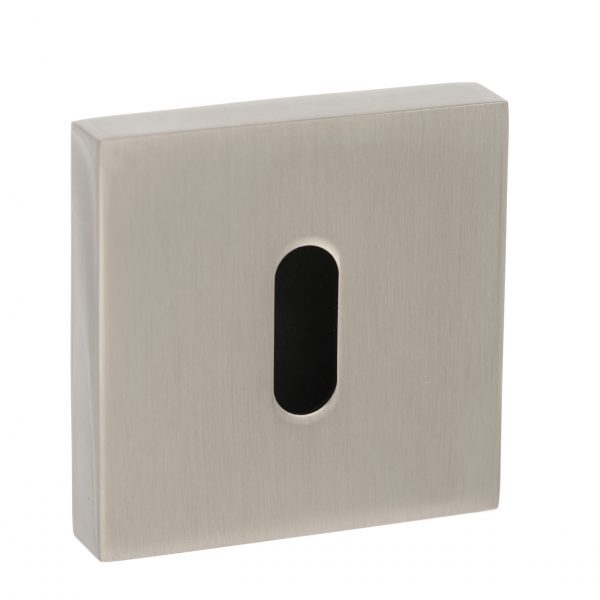 Senza Pari Key Escutcheon on Flush Square Rose - Satin Nickel SPESCKSN
