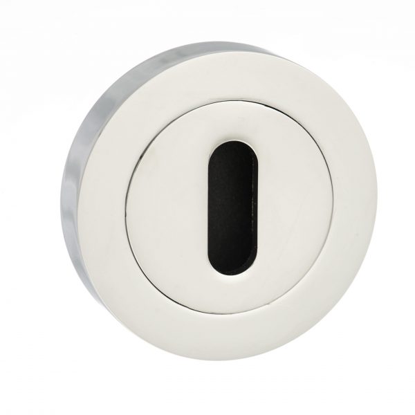 Senza Pari Key Escutcheon on Round Rose - Polished Chrome SPMESCKCP