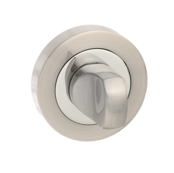 Senza Pari WC Turn and Release on Round Rose - Satin Nickel/Chome Plate SPMWCSNCP