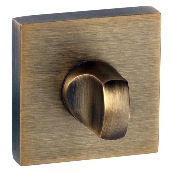 Senza Pari WC Turn and Release *for use with ADBCE* on Flush Square Rose - Weathered Antique Bronze SPWCWAB