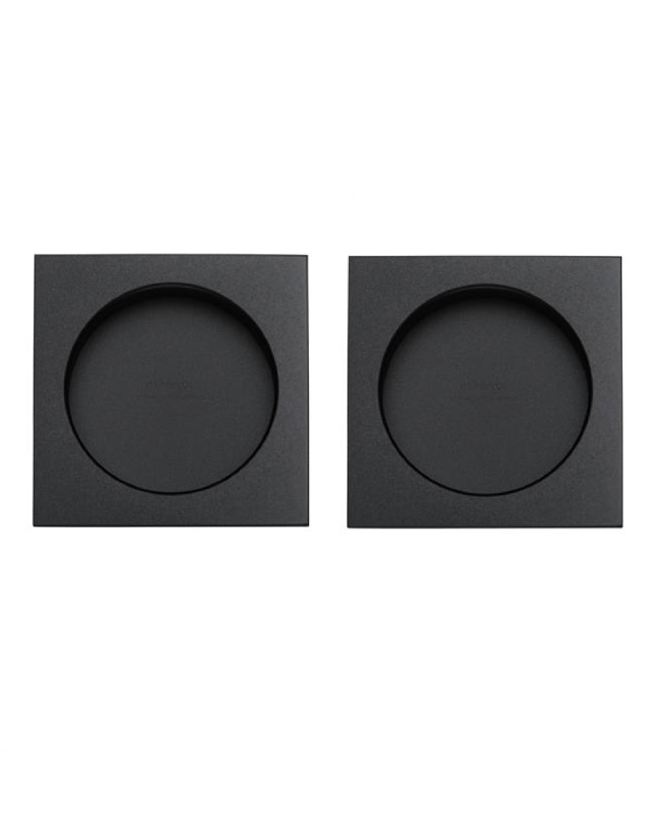 M.Marcus S.A.B Serrature SQ2327-BLK Sliding Square Flush Pull Pair Black Finish