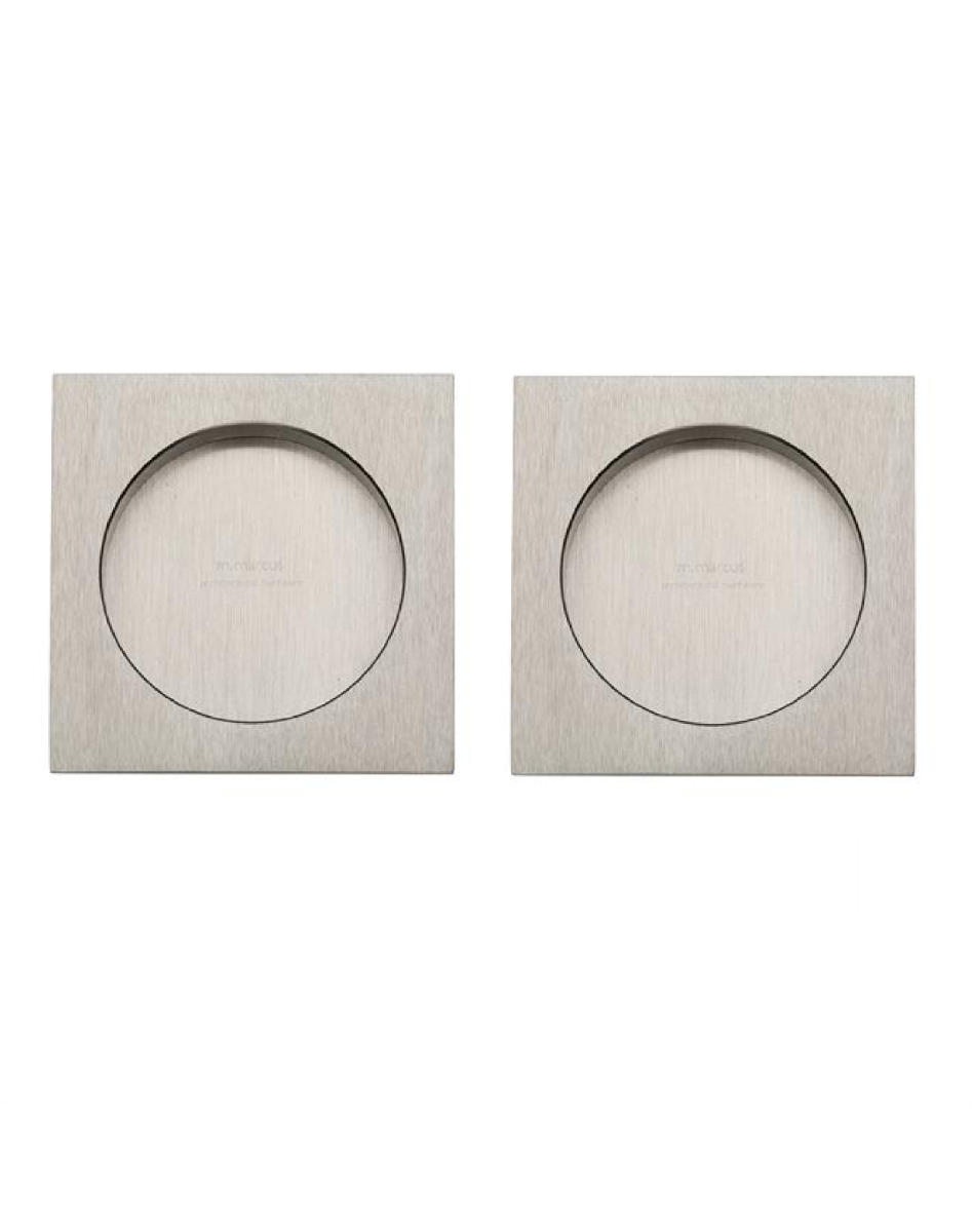 M.Marcus S.A.B Serrature SQ2327-SN Sliding Square Flush Pull Pair Satin Nickel