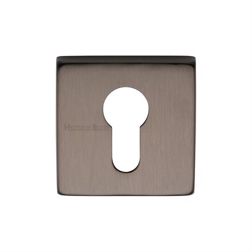 Heritage Brass SQ5004-MB Euro Profile Cylinder Escutcheon Matt Bronze finish