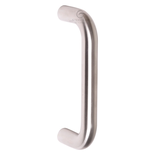 Steel Line Door Pull Handle Bolt Fix 225mm Satin Stainless Steel finish
 SS-D190003-S