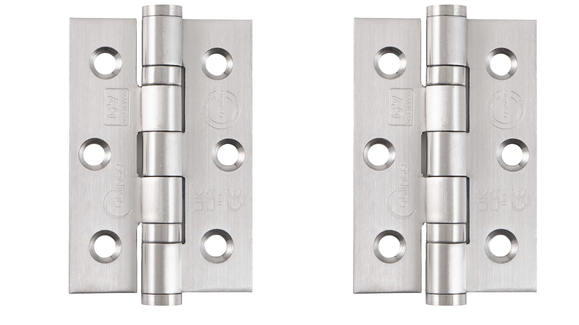 Eclipse Ball Bearing Hinge Grade 7 76x51x2mm SSS 14852 Satin Stainless Steel