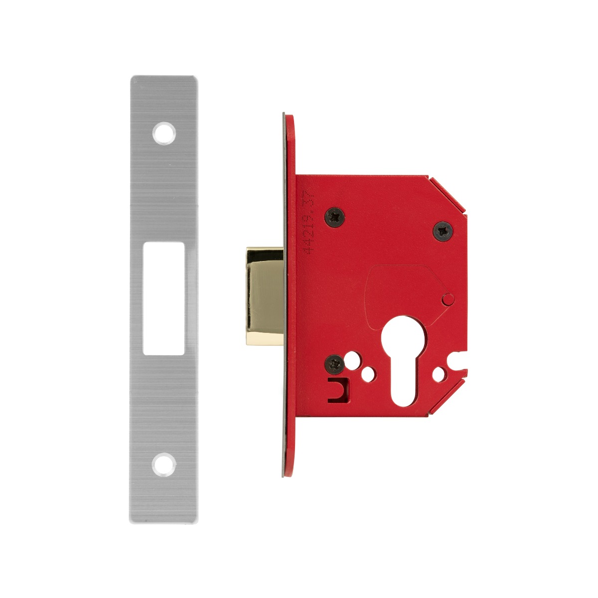 Union Jl21Eus Stong Bolt Euro Profile Cylinder Mortice Dead Lock Satin Stainless 76mm