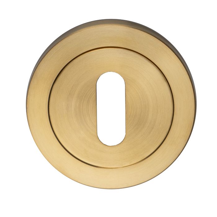 Eurospec SWL103SPVD Escutcheon - Lock Profile On Concealed Fix Round Rose Satin Brass