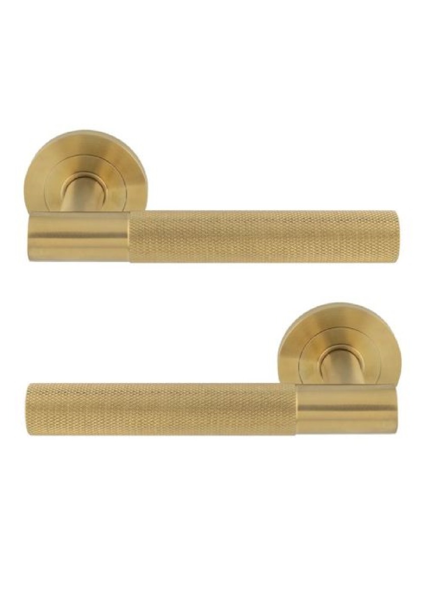 Eurospec Galaxy Lever On Sprung Screw-On Round Rose SWL1171SPVD Satin PVD