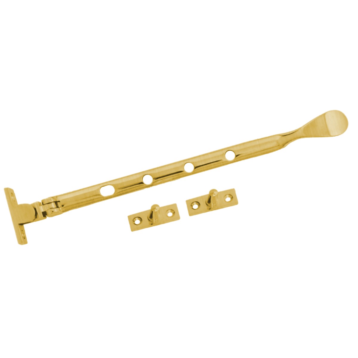 Acre & Clutton Spoon-End Window Casement Stay 254mm - Satin Brass