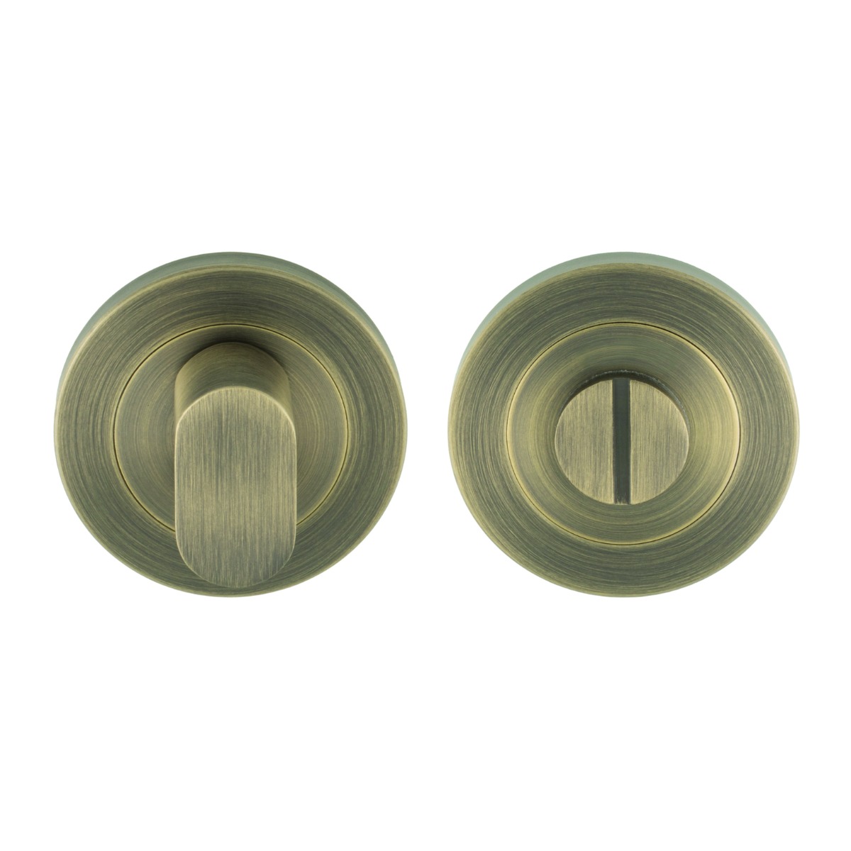Eurospec Steelworx Swl Turn & Release On Concealed Fix Round Rose - Antique Brass SWT1016AB
