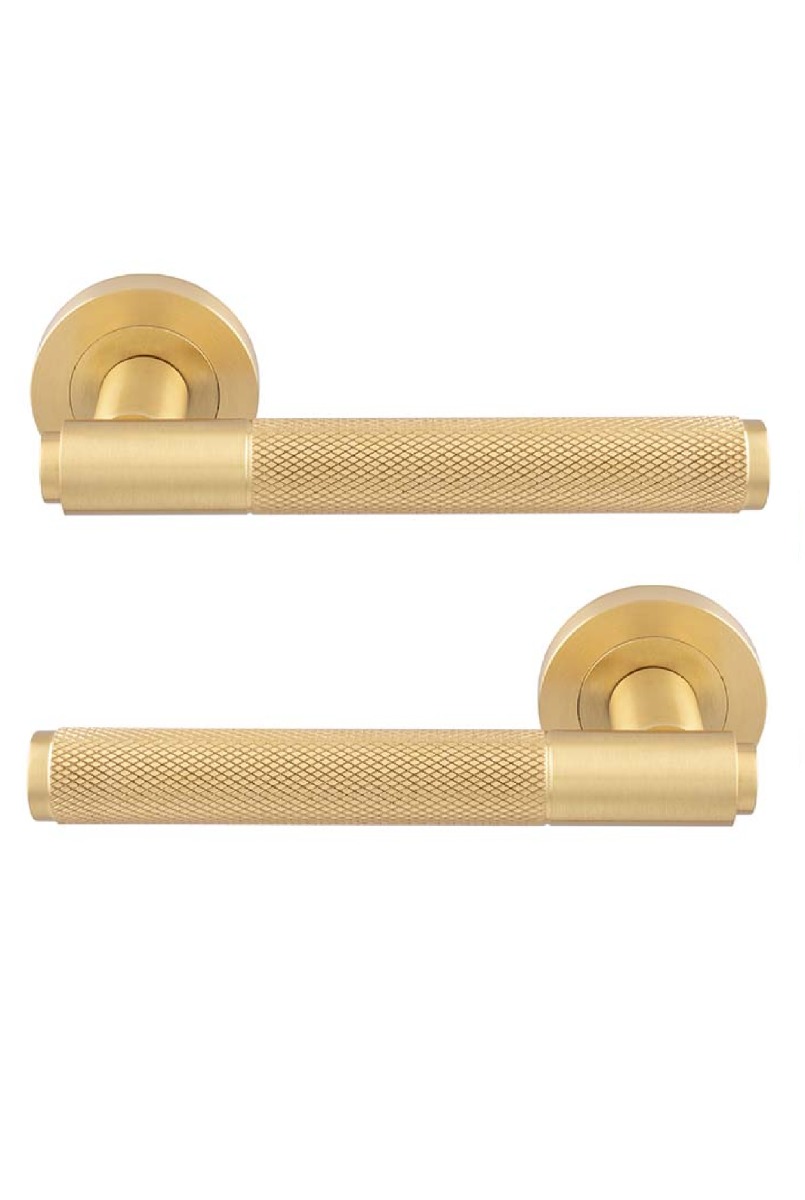 Manital Syntax Lever On Round Rose Sx5Sb Satin Brass