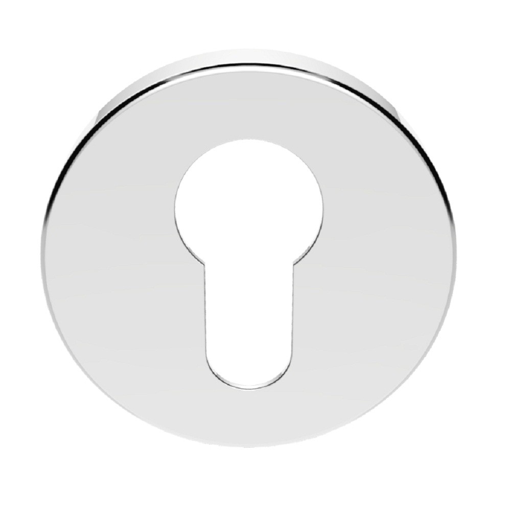 SZC001CP Serozzetta - Escutcheon Euro Profile On Concealed Fix Push On Round Rose Polished Chrome