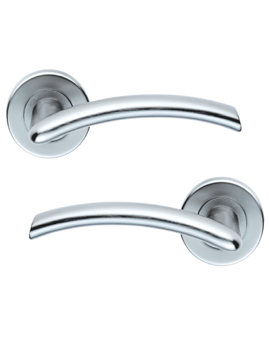 SZC030SC Serozzetta Tres Lever On Concealed Fix Push On Round Rose Satin Chrome