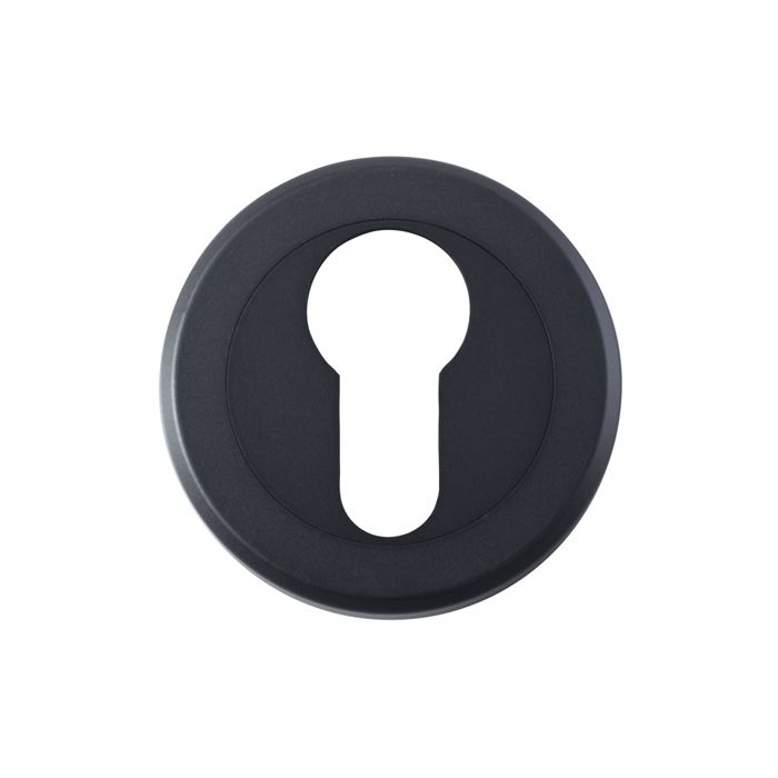 SZM001MB Serozzetta Euro Profile Escutcheon On Concealed Fix Round Rose Matt Black