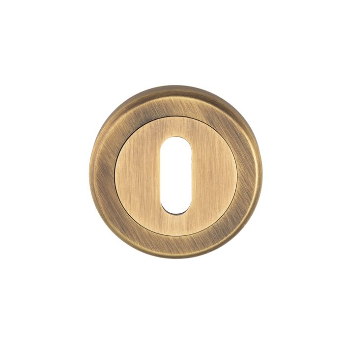 SZM003AB Serozzetta - Escutcheon Lock Profile On Concealed Fix Threaded Round Rose Antique Black