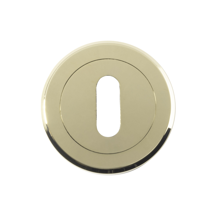 SZM003PVD Serozzetta - Escutcheon Lock Profile On Concealed Fix Threaded Round Rose Stainless Brass