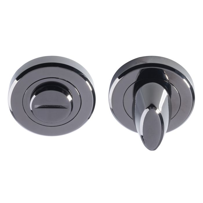 SZM004BN Serozzetta Turn & Release On Concealed Fix Round Rose (4.9 X 70mm Spindle) Black Nickel