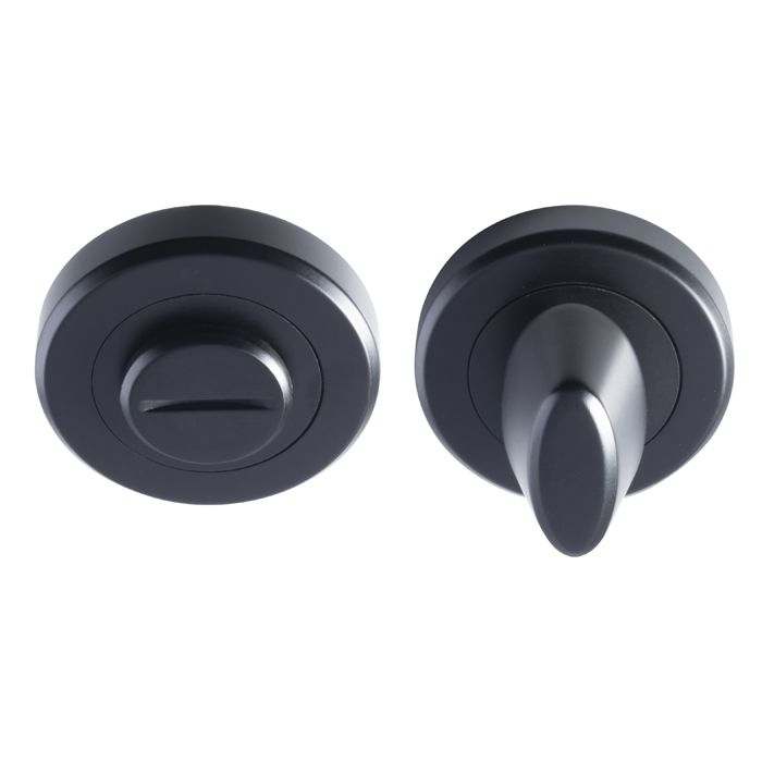 SZM004MB Serozzetta Turn & Release On Concealed Fix Round Rose (4.9 X 70mm Spindle) Matt Black