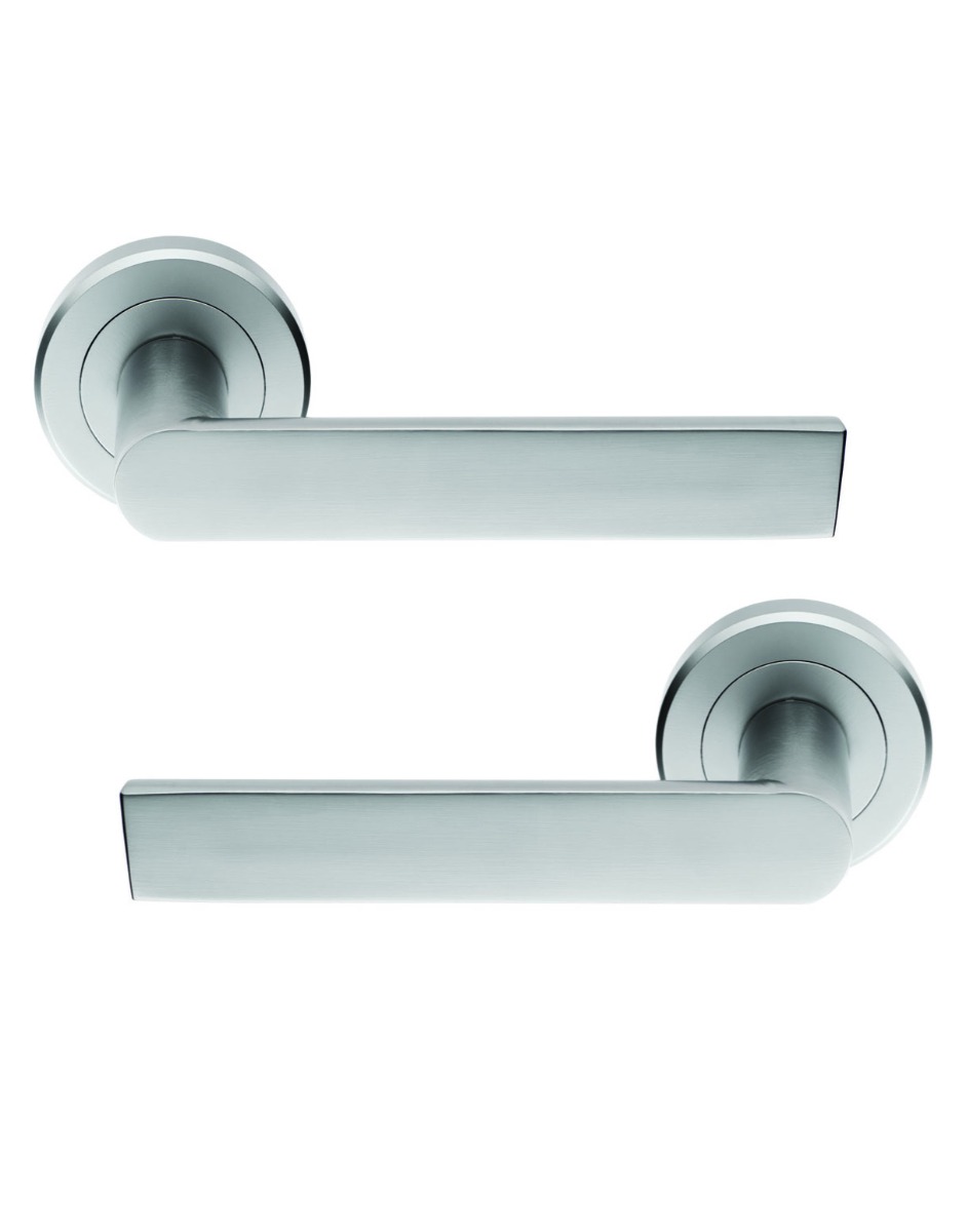 SZM210SC Serozzetta Edge Lever On Concealed Fix Round Rose Satin Chrome