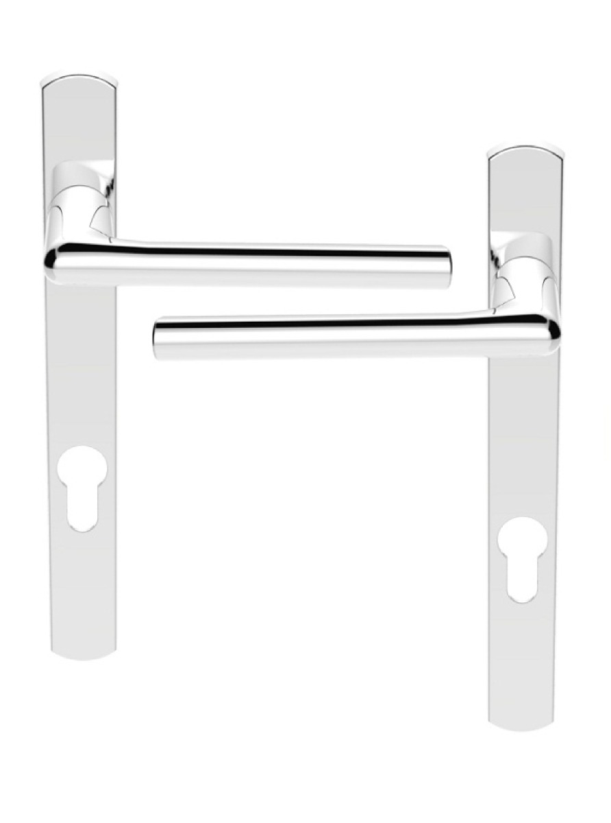 SZS01NP92CP Serozzetta Rosa Lever On Narrow Plate - Lock Euro Profile 92mm C/C Polished Chrome