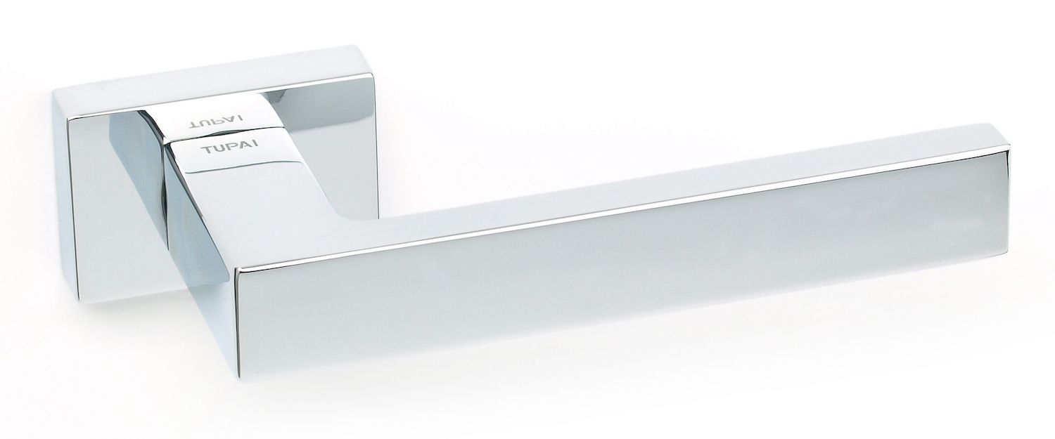 Tupai Rapido RetaLine Rillo Designer Lever on Long Rose - (Without Decorative Plate) - Bright Polished Chrome T2275LPC