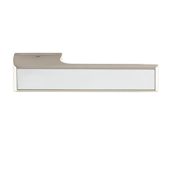 Tupai Rapido VersaLine Tobar Designer Lever on Long Rose - Polished Stainless Steel Decorative Plate - Pearl Nickel T3089LPSSPL