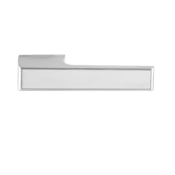 Tupai Rapido VersaLine Tobar Designer Lever on Long Rose - Polished Stainless Steel Decorative Plate - Satin Chrome T3089LPSSSC