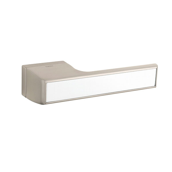 Tupai Rapido VersaLine Tobar Designer Lever on Long Rose - White Decorative Plate - Pearl Nickel T3089LWHPL