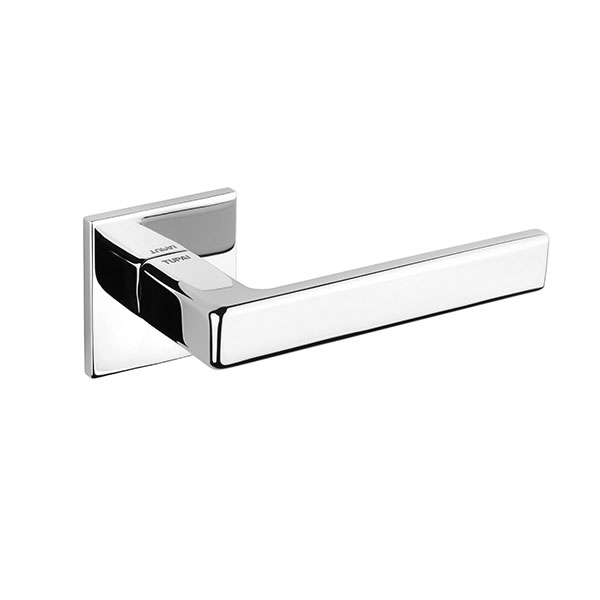Tupai Rapido 5S Line Portel Designer Lever on 5mm Slimline Square Rose - Bright Polished Chrome T3095S5SPC