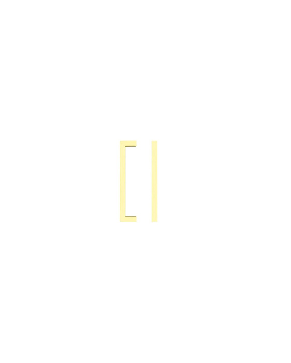 Zoo Hardware TDFPS-128-PG Square Block Cabinet handle 128mm CTC Polished Gold Finish