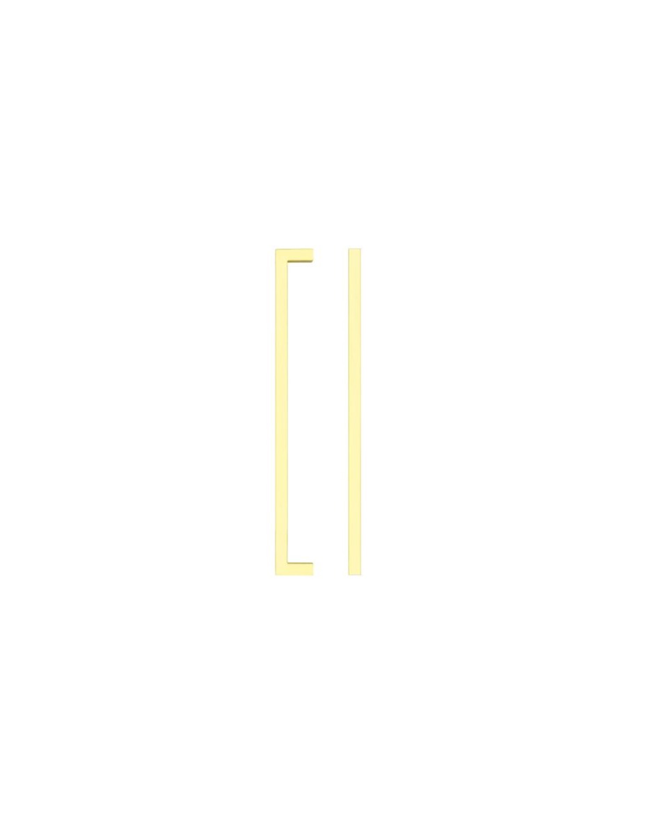 Zoo Hardware TDFPS-224-PG Square Block Cabinet handle 224mm CTC Polished Gold Finish