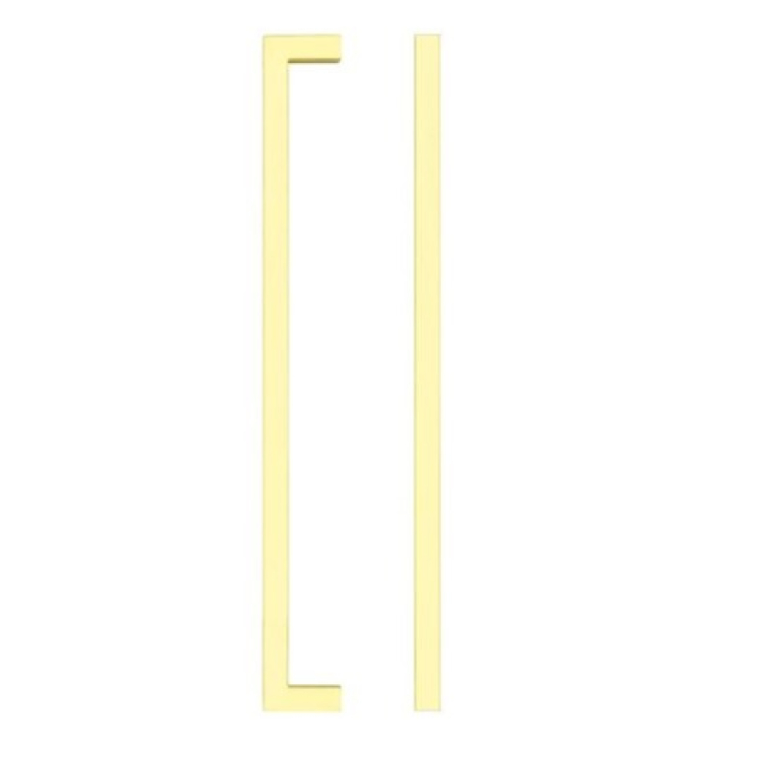 Zoo Hardware TDFPS-160-PG Square Block Cabinet handle 160mm CTC Polished Gold Finish