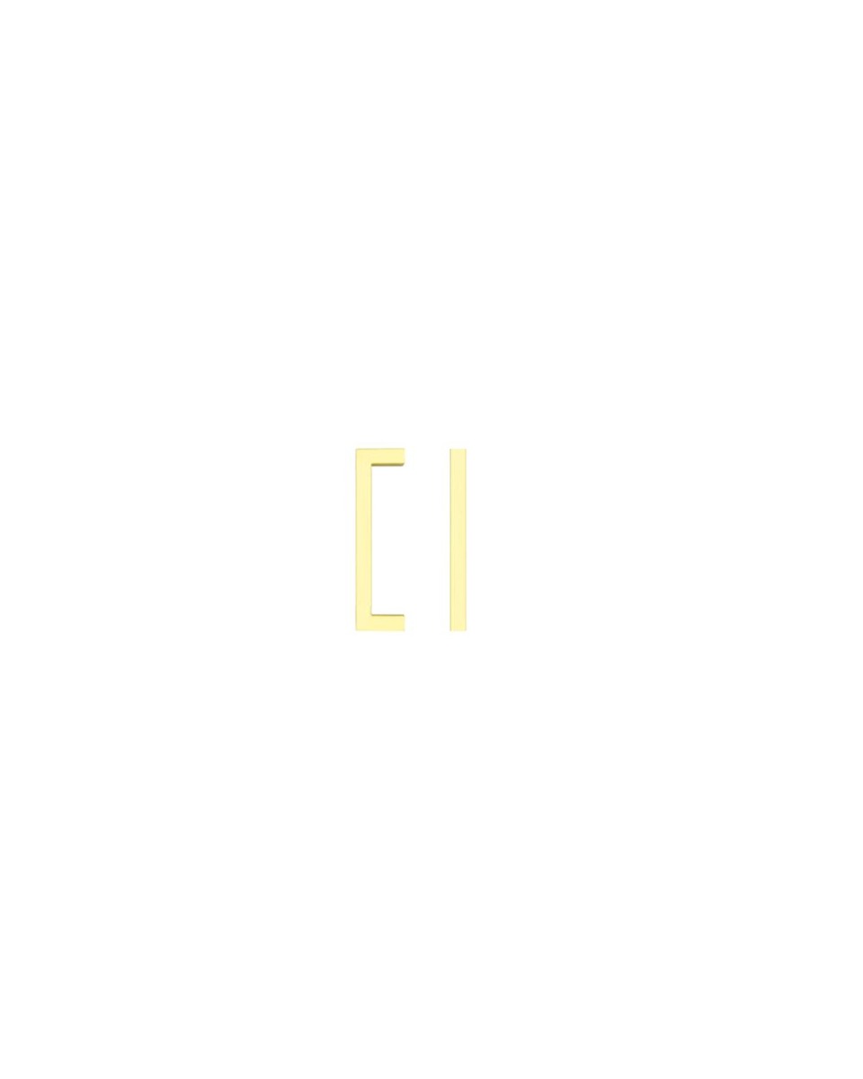 Zoo Hardware TDFPS-96-PG Square Block Cabinet handle 96mm CTC Polished Gold Finish