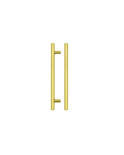Zoo Hardware TDFPT-160-220BG T Bar Cabinet handle 160mm CTC, 220mm Total length Brushed Gold Finish