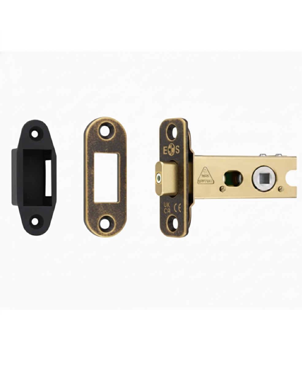 Heavy Duty Deadbolt 76mm - 5mm Follower - Radius Antique Brass TLD5030AB/R Eurospec