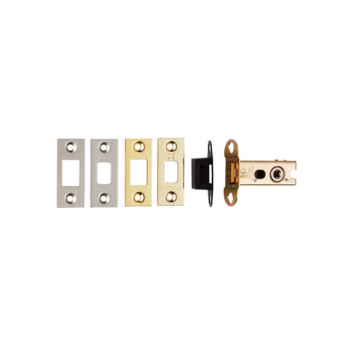 Eurospec TLD5025EB/SSS Tubular Deadbolt Latch 64mm 45mm Backset Electro Brass/Satin Stainless Steel