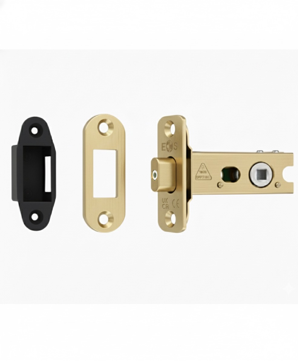 Heavy Duty Deadbolt 76mm - 5mm Follower - Radius Satin Brass TLD5030SB/R Eurospec