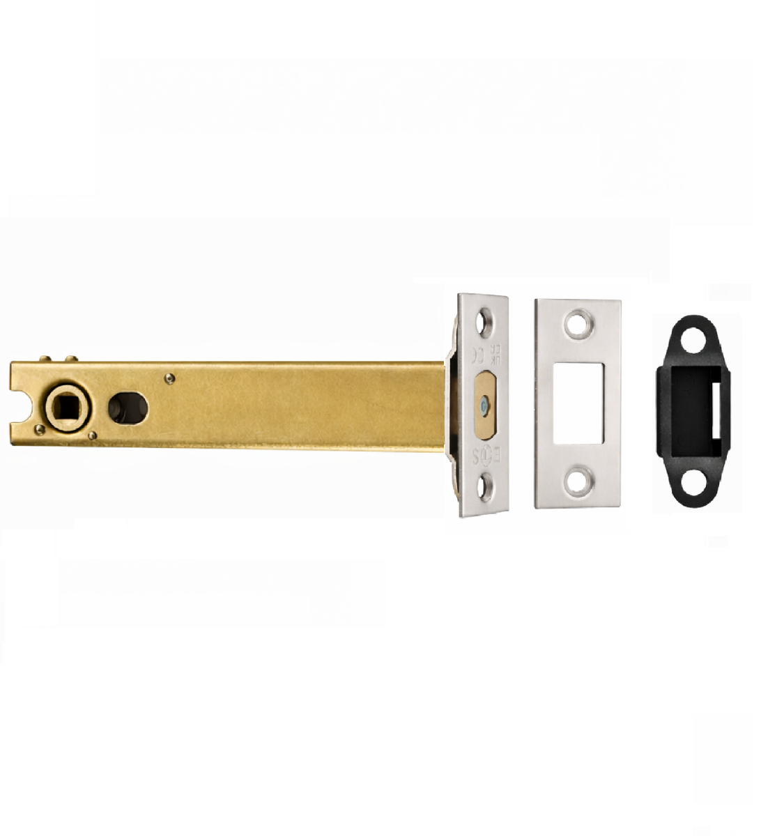 Heavy Duty Deadbolt 102mm - 5mm Follower - Square Polished Stainless Steel TLD5040BSS Eurospec