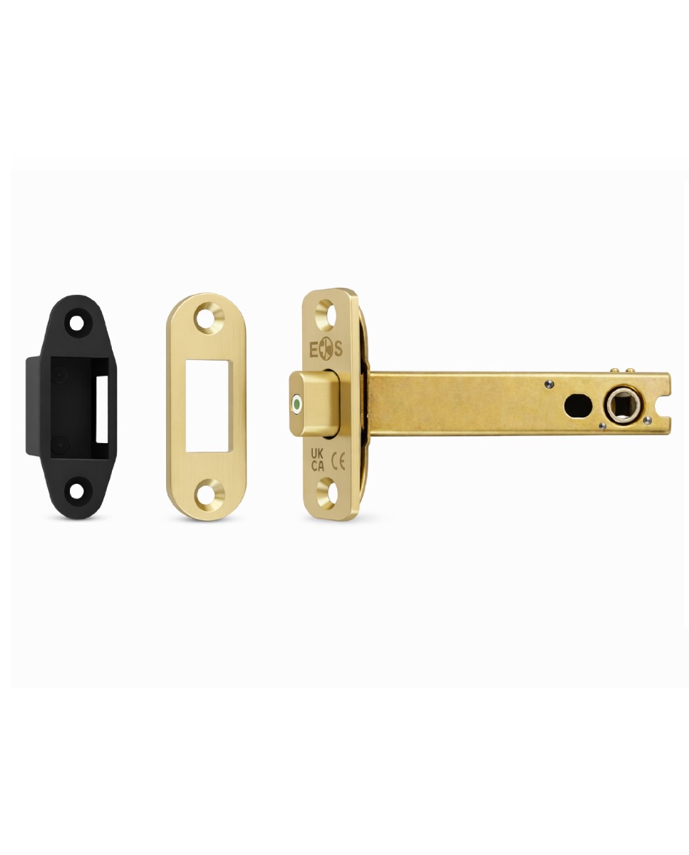 Heavy Duty Deadbolt 102mm - 5mm Follower - Radius Stainless Brass TLD5040PVD/R Eurospec
