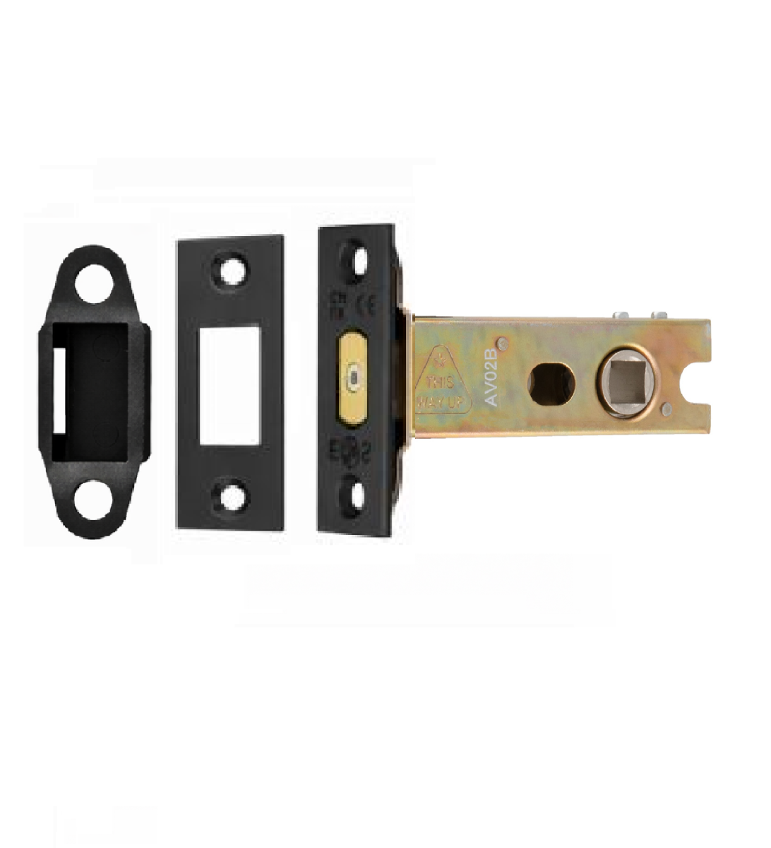 Heavy Duty Deadbolt 76mm - 8mm Follower - Square Matt Black TLD5830MB Eurospec