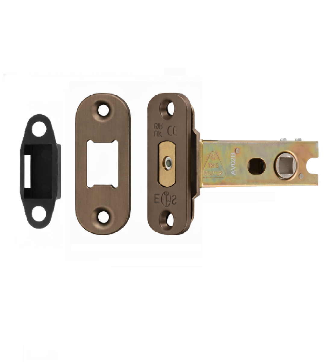 Heavy Duty Deadbolt 76mm - 8mm Follower - Radius Matt Bronze TLD5830MBRZ/R Eurospec