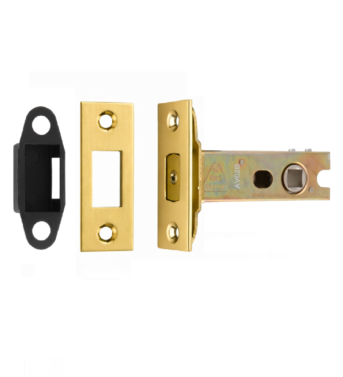 Heavy Duty Deadbolt 76mm - 8mm Follower - Square Stainless Brass TLD5830PVD Eurospec