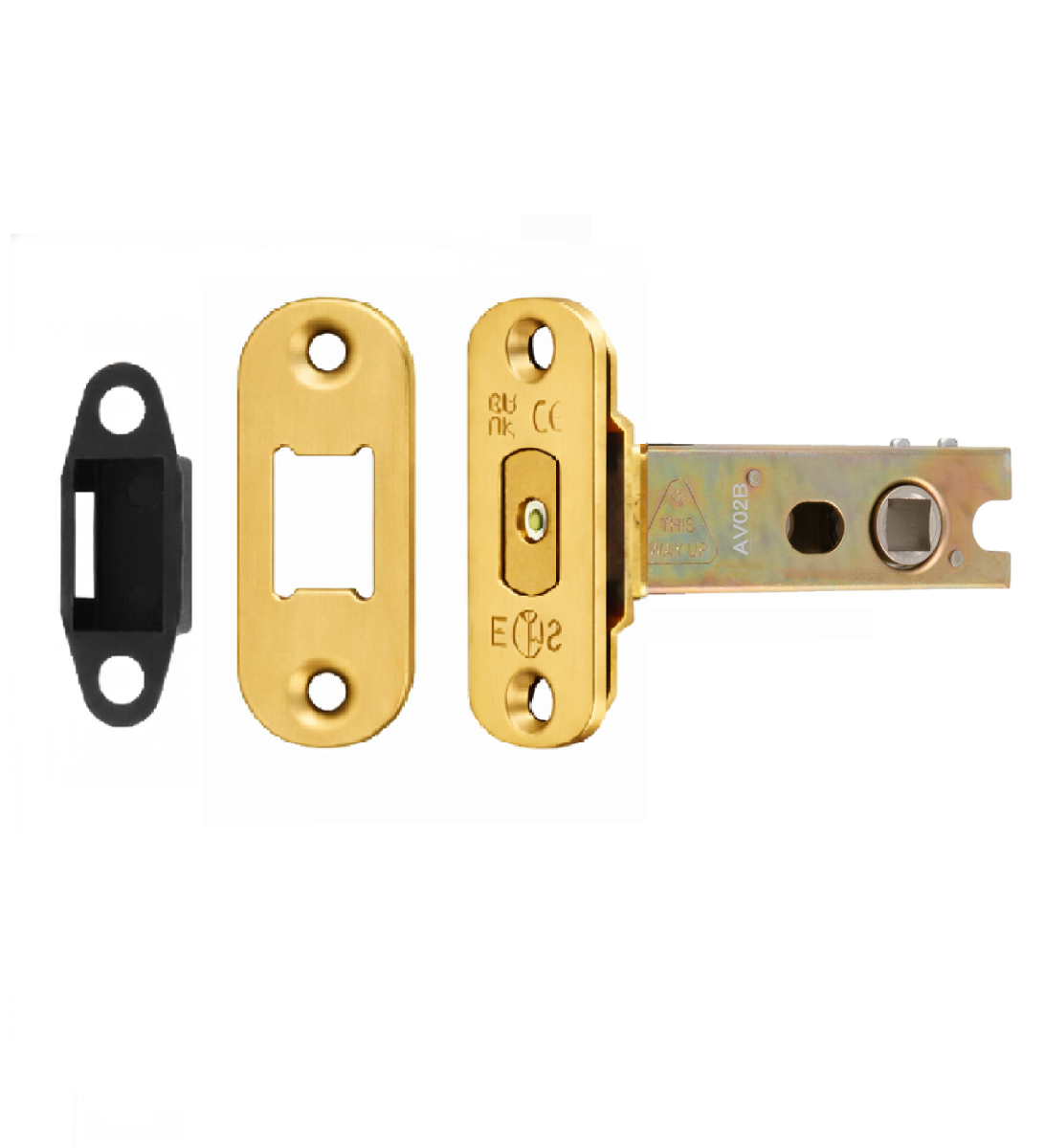 Heavy Duty Deadbolt 76mm - 8mm Follower - Radius Satin Brass TLD5830SB/R Eurospec