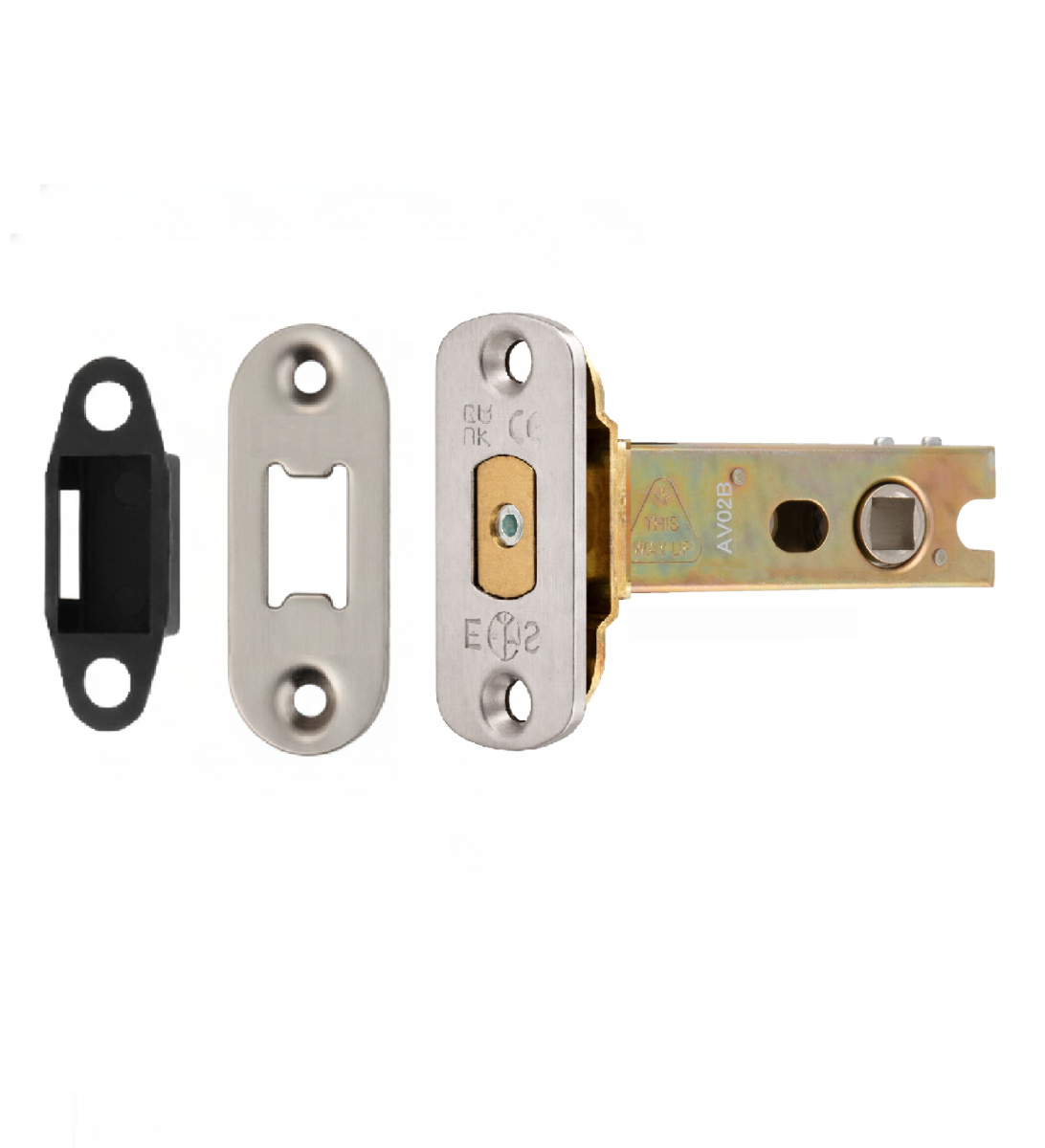Heavy Duty Deadbolt 76mm - 8mm Follower - Radius Satin Stainless Steel TLD5830SSS/R Eurospec