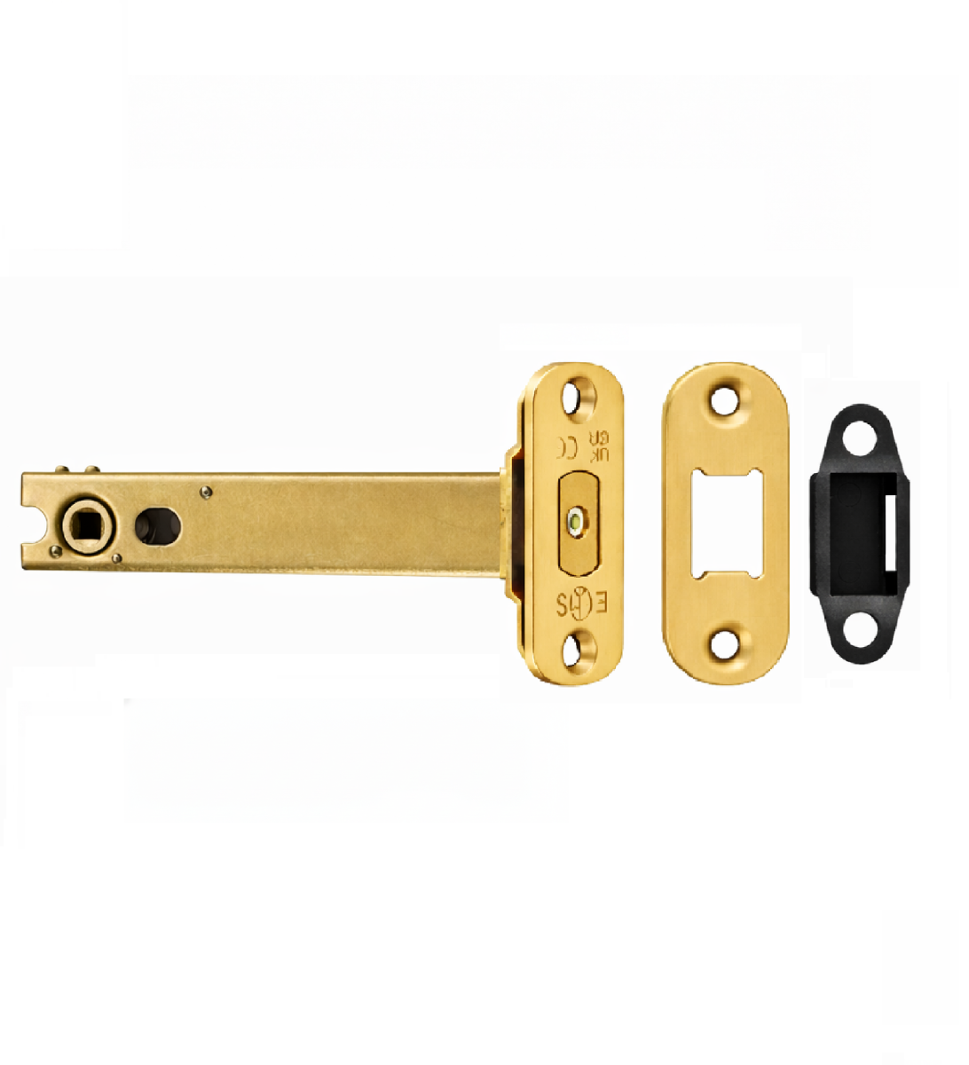 Heavy Duty Deadbolt 102mm - 8mm Follower - Radius Stainless Brass TLD5840PVD/R Eurospec