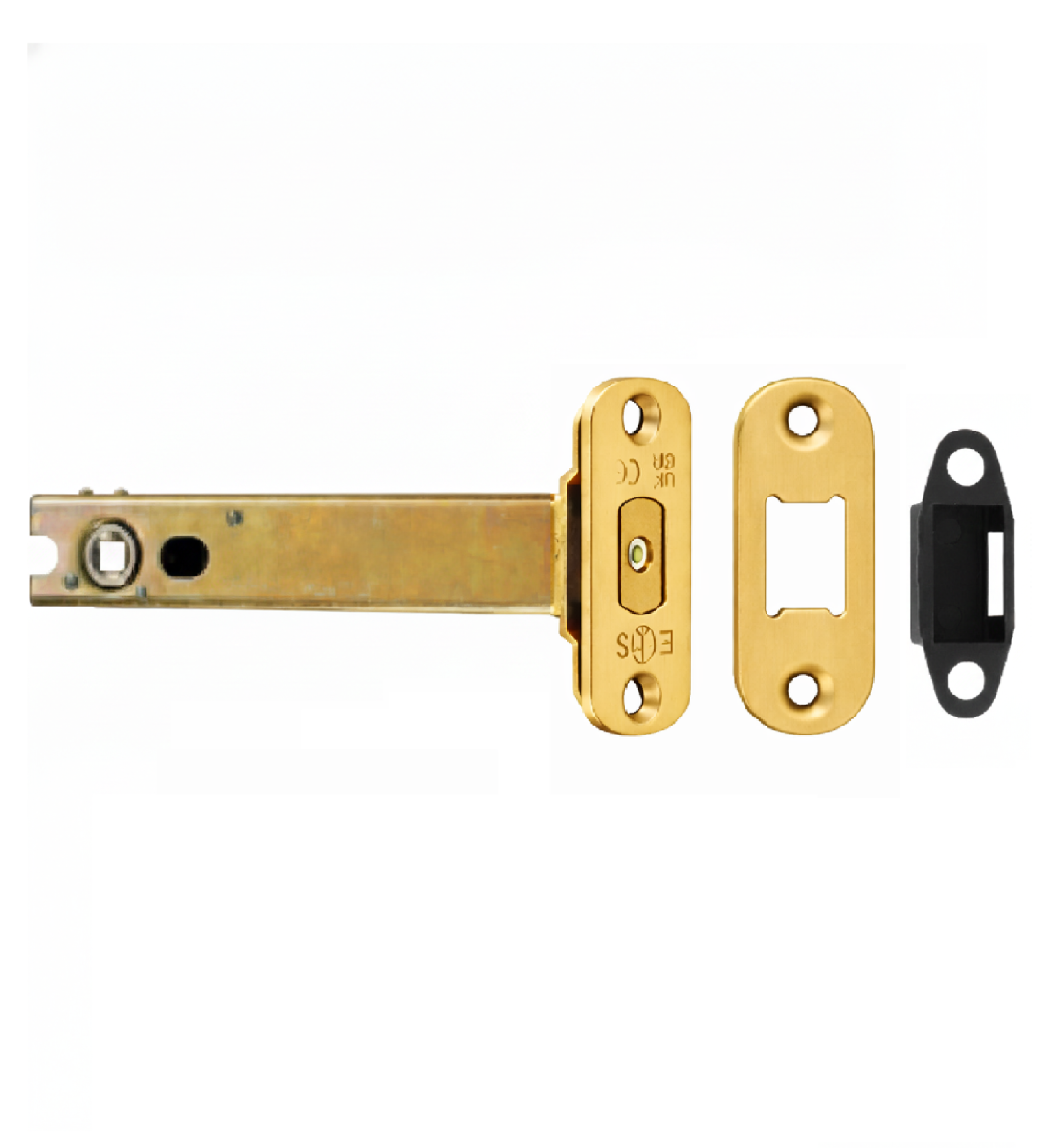 Heavy Duty Deadbolt 127mm - 8mm Follower - Radius Stainless Brass TLD5850PVD/R Eurospec