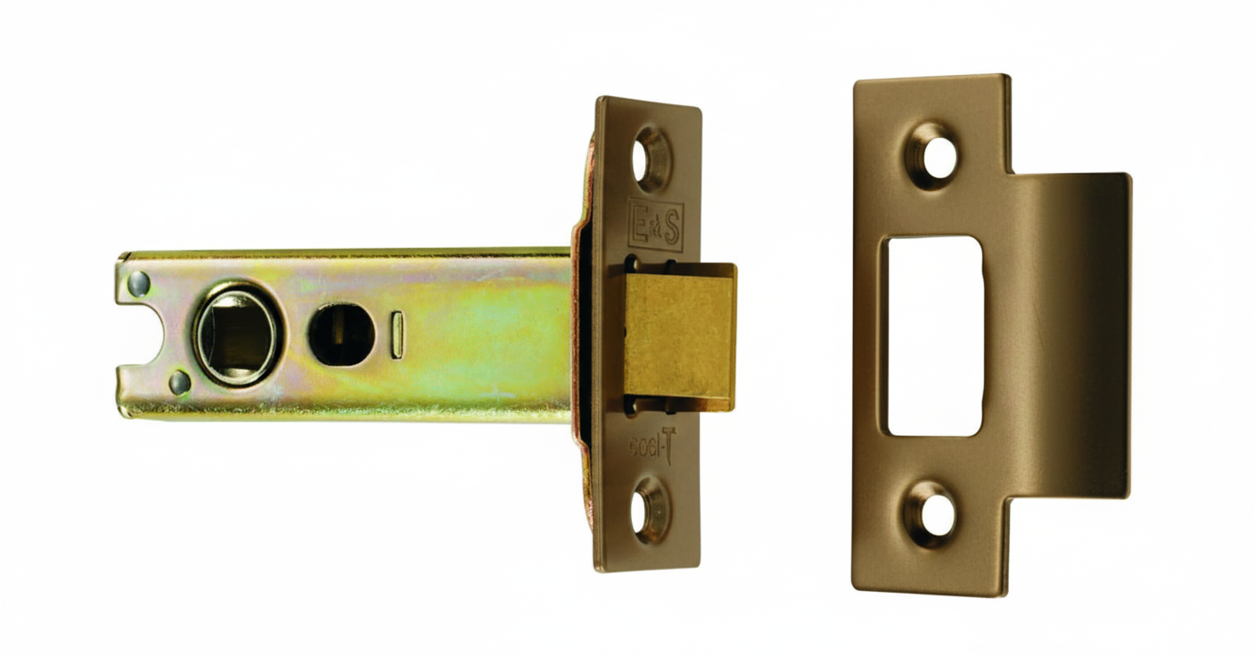 Heavy Duty Tubular Latch 76mm - 8mm Follower - Square Matt Bronze TLS5030MBRZ Eurospec
