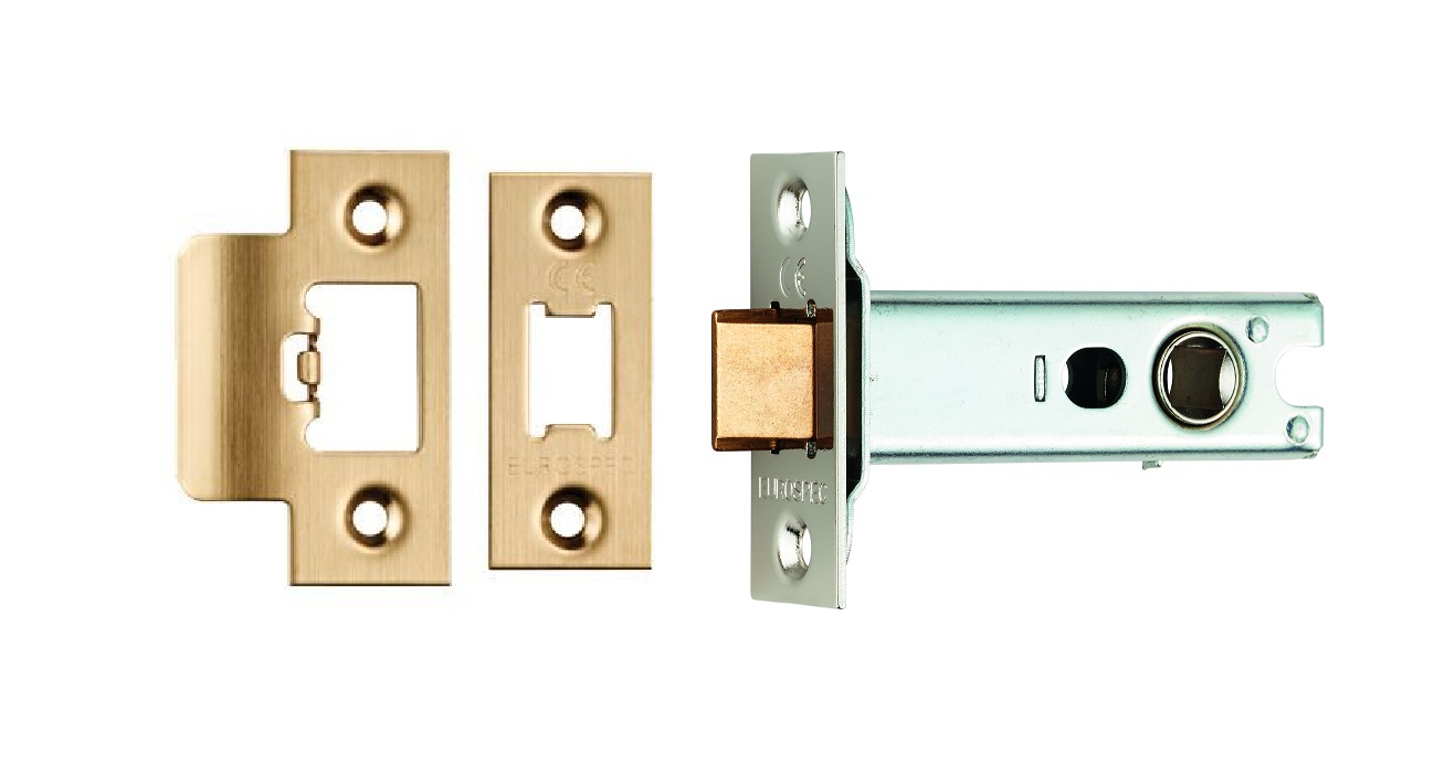 Eurospec TLS5030SB Heavy Sprung Tubular Latch 76mm Satin Brass